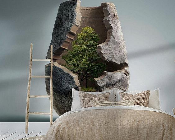 Voorbeeld van het werk in een kamer