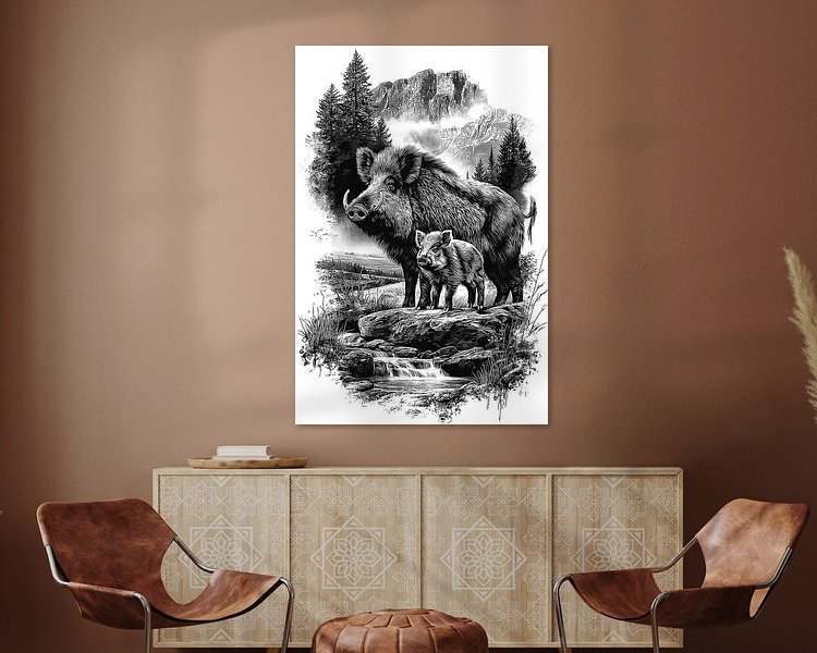 Example of the artwork in a room