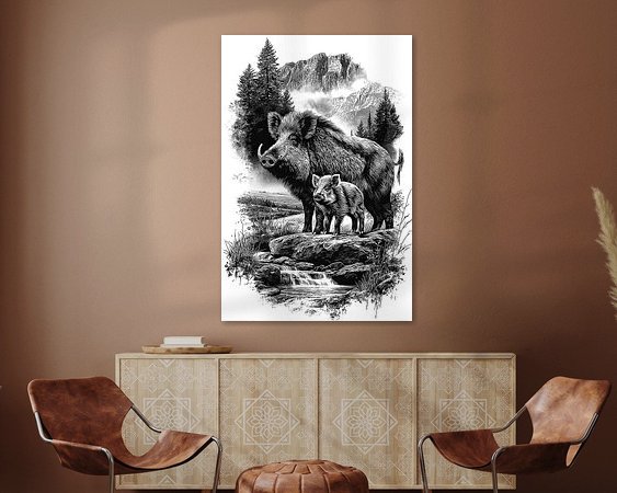 Example of the artwork in a room