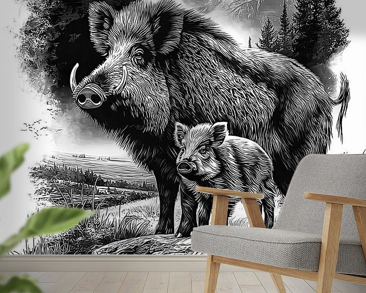 Example of the artwork in a room
