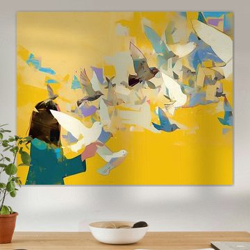 women's doves | Sunlit Dove Woman