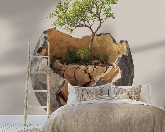 Voorbeeld van het werk in een kamer