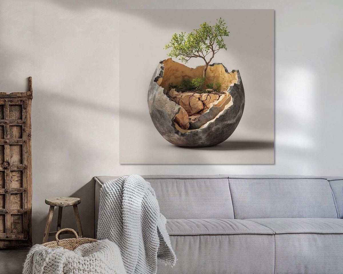 Voorbeeld van het werk in een kamer