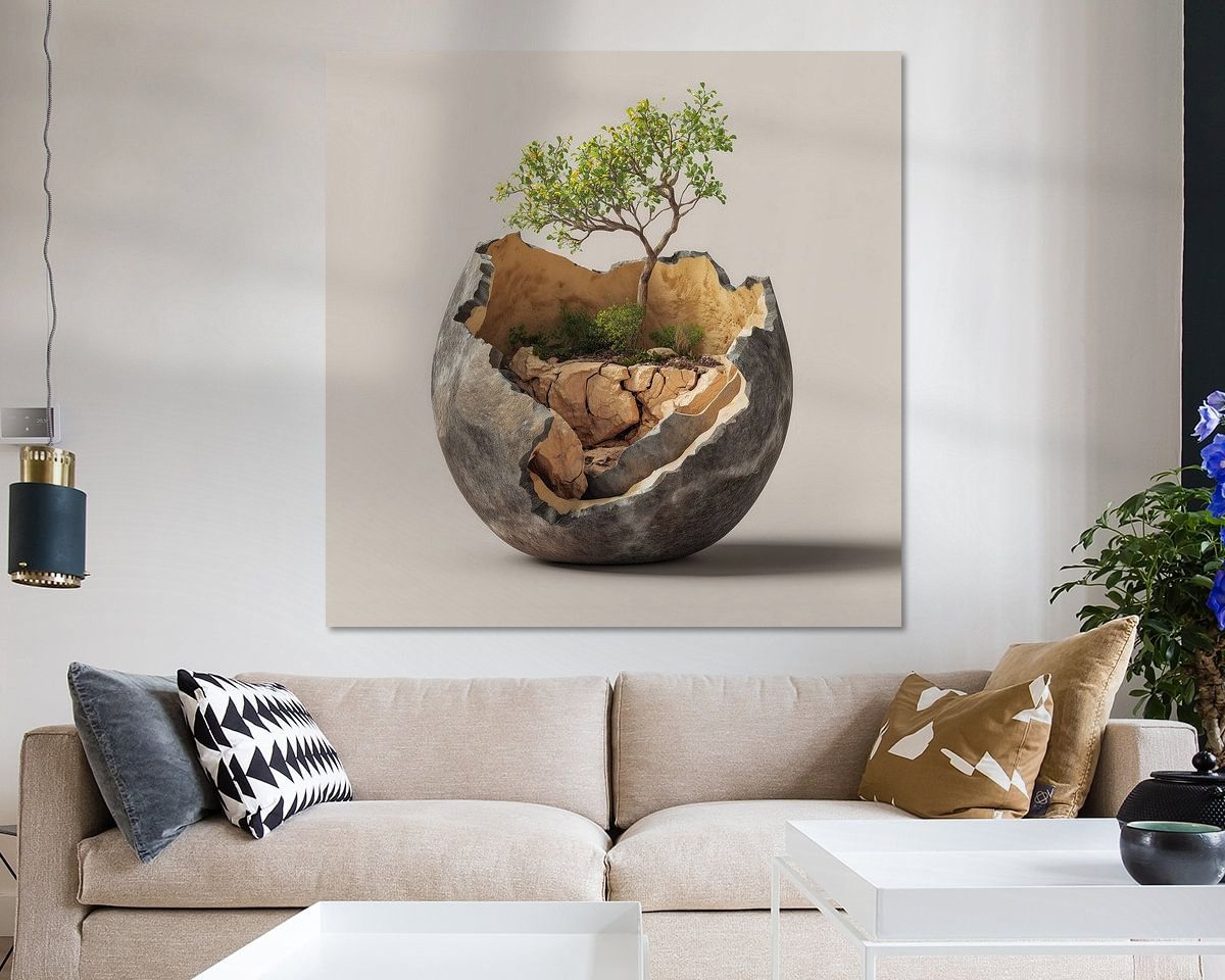 Voorbeeld van het werk in een kamer