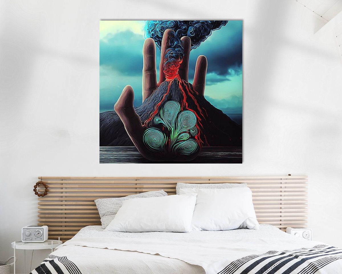 Voorbeeld van het werk in een kamer
