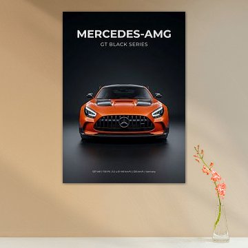 Mercedes-AMG GT Black Series sportwagenposter (vooraanzicht) van Morgan