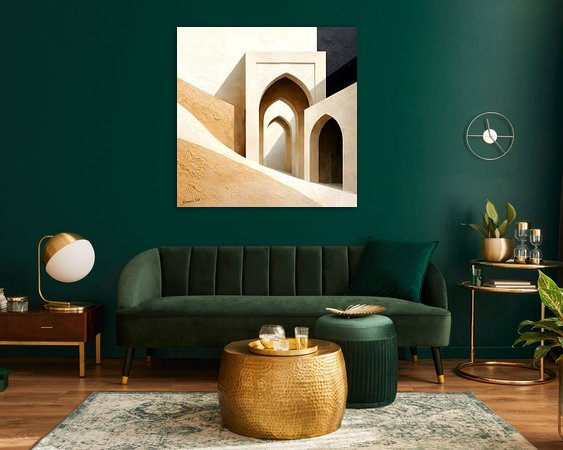 Voorbeeld van het werk in een kamer