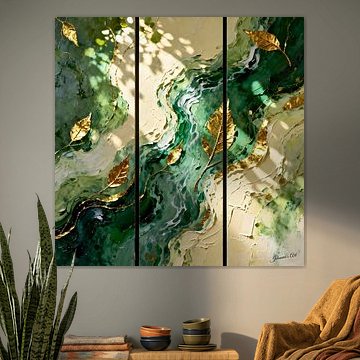 Golden Veins of Nature 3: Opulent Triptych