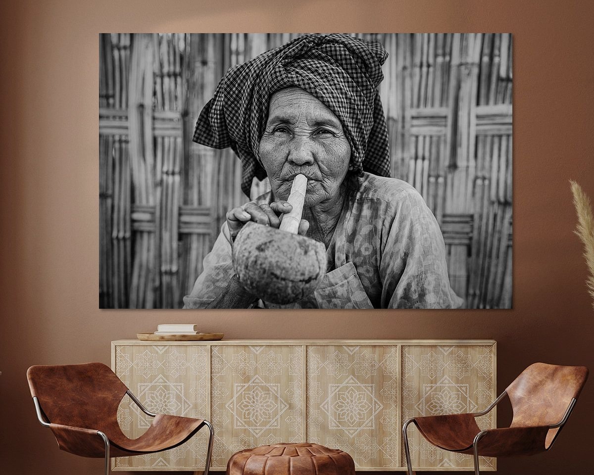 Voorbeeld van het werk in een kamer