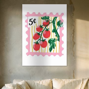 Vintage Tomato Stamp Illustration by haroulita