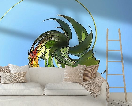 Voorbeeld van het werk in een kamer
