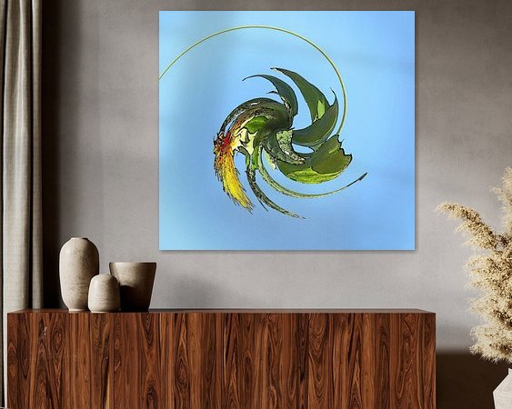 Voorbeeld van het werk in een kamer