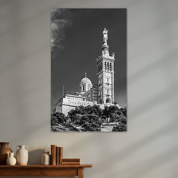 Notre-Dame de la Garde à Marseille - monochrome sur Werner Dieterich