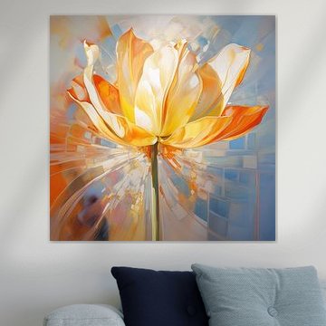 Sommerliche Tulpe Blume botanisches Artwork