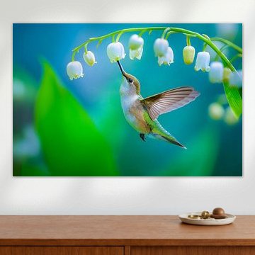Hummingbird: Ruby-throated Hummingbird (Archilochus colubris), female