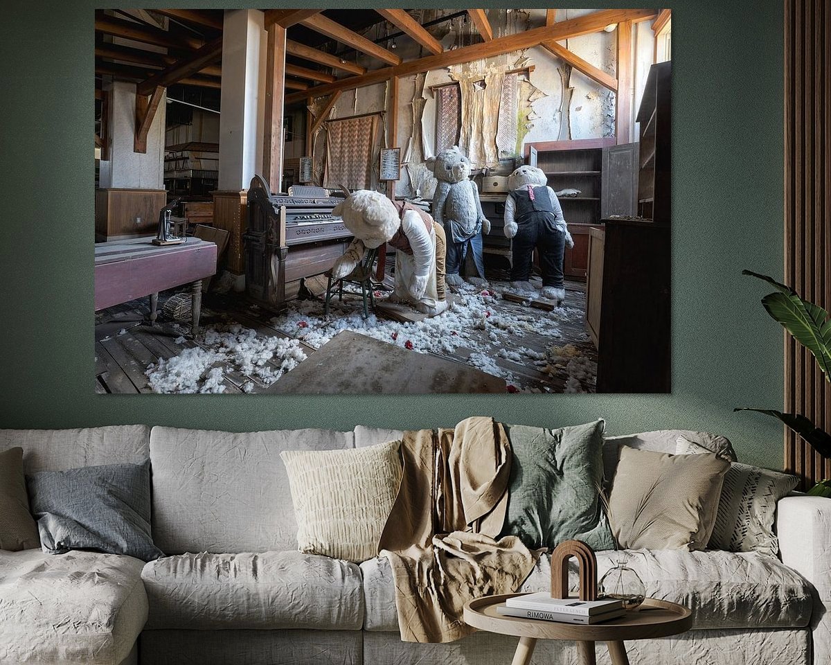 Voorbeeld van het werk in een kamer