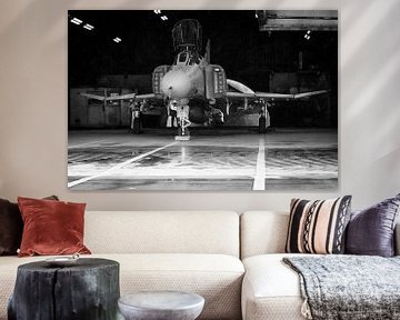 F-4 Phantom in de hangar van Peter de Hoog