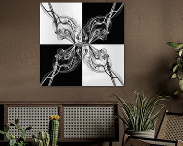 Abstract zwart wit von Elles Rijsdijk