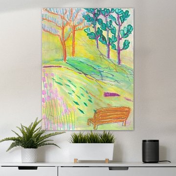 Bright Hillside Garden by Marieke Wouters