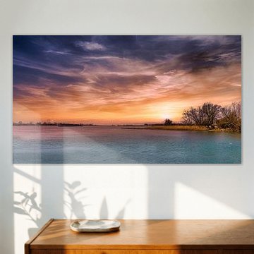 Coucher de soleil sur la Merwede, près d'Avelingen. sur Z6Focus