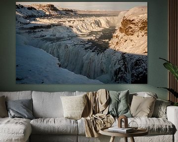 Gullfoss winter sur Rien de Jongh