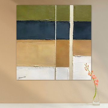 Urban Colorfield 1: Ein Meisterwerk minimalistischer Kontraste von Johannas Art Creations