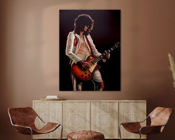 Jimmy Page In Led Zeppelin Malerei von Paul Meijering