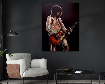 Jimmy Page In Led Zeppelin Malerei von Paul Meijering
