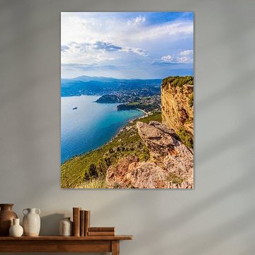 Corniche des Crêtes on the Côte d'Azur in France by Werner Dieterich