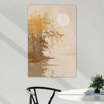 Japanische Zen-Kunst. Japanisches Landschafts-Diptychon (Teil 1) von Studio Pieternel