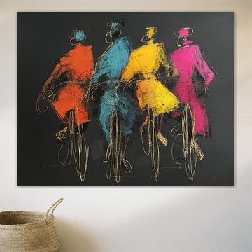 Women on Bikes by ARTEO Paintings