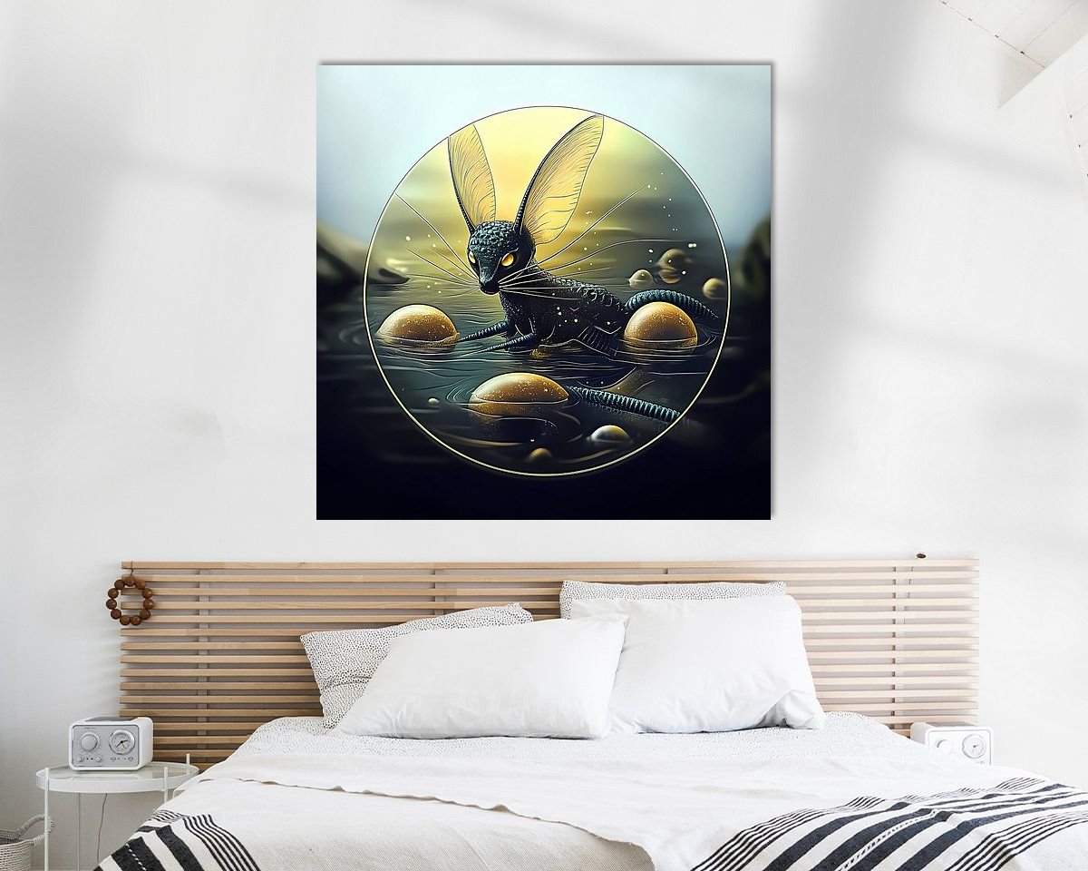 Voorbeeld van het werk in een kamer