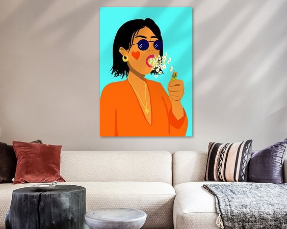 Example of the artwork in a room