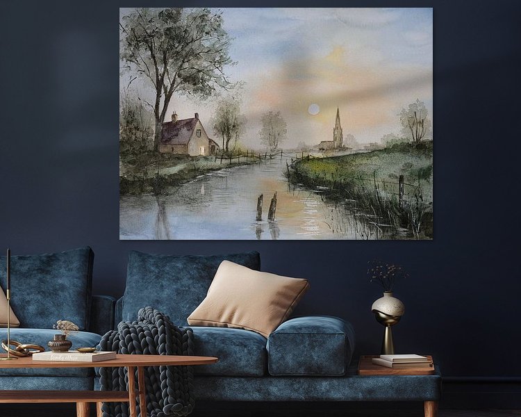 Voorbeeld van het werk in een kamer
