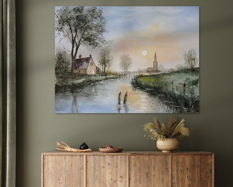 Voorbeeld van het werk in een kamer