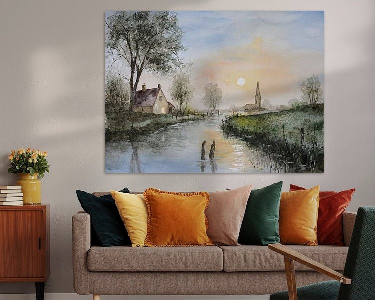 Voorbeeld van het werk in een kamer