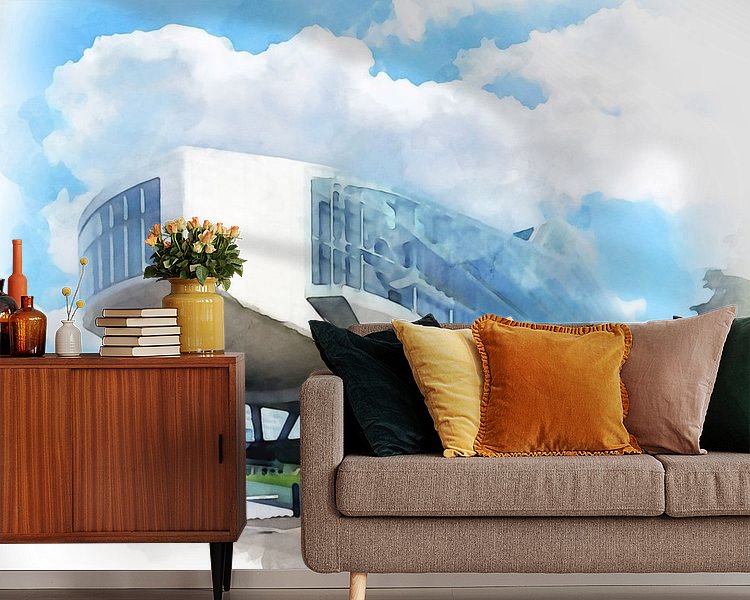Voorbeeld van het werk in een kamer