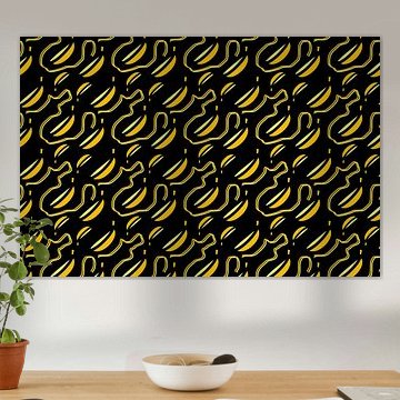 Modernes, nahtloses „Banana Cat“-Muster von mei suseno