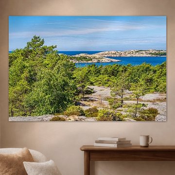 Blick von der Insel Nord Långö auf Schäreninseln nahe Ströms
