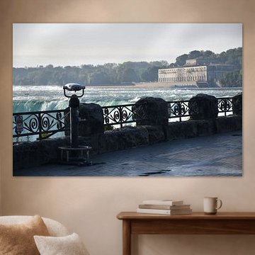 View from the viewpoint and the waterfalls by Claude Laprise