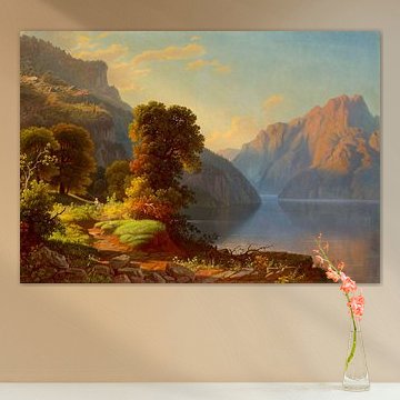 George Caleb Bingham – A View of a Lake in the Mountains (c. 1856–1859) by Timeless Artworks
