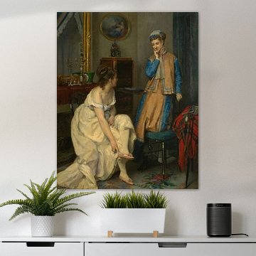 Raimundo de Madrazo y Garreta – „Vertrauliche Gespräche“ (Der morgendliche Besuch) (um 1870)