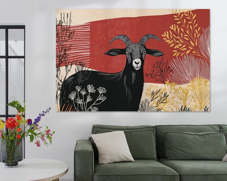 Voorbeeld van het werk in een kamer