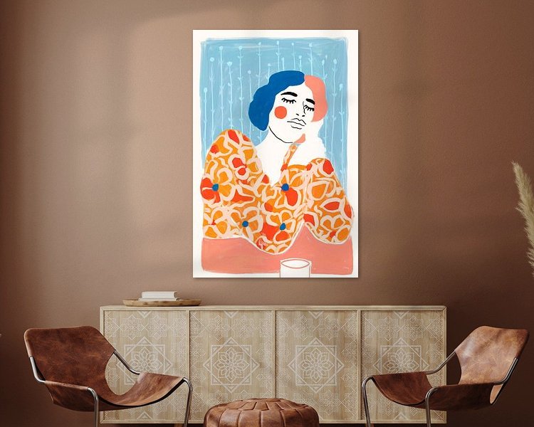 Voorbeeld van het werk in een kamer