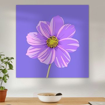 Cosmo - Fleur estivale aux couleurs vives, entre le violet et le rose sur Jole Art