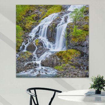 Flesefossen-Wasserfall, Norwegen von Henk Meijer Photography