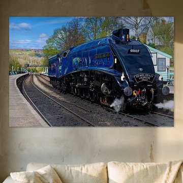 Stoomtrein onder stoom in de North York Moors van Maelich Fotografie