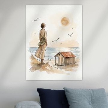 Une femme à l'aube du jour