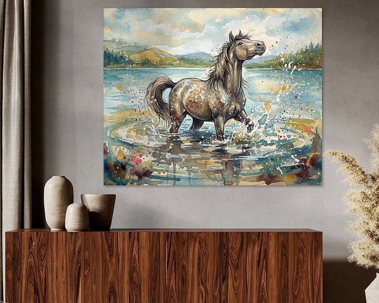 Voorbeeld van het werk in een kamer