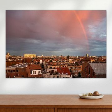 Zomerlucht boven Brussel van Werner Lerooy
